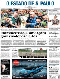 Capa do jornal Estadão 03/12/2018
