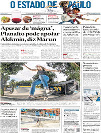 Capa do jornal Estadão 04/01/2018
