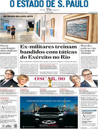 Capa do jornal Estadão 04/03/2018