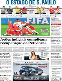 Capa do jornal Estadão 04/07/2018