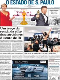 Capa do jornal Estadão 05/03/2018
