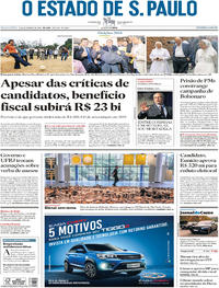 Capa do jornal Estadão 05/09/2018