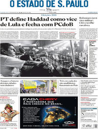 Capa do jornal Estadão 06/08/2018