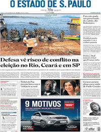 Capa do jornal Estadão 06/10/2018