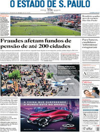 Capa do jornal Estadão 07/05/2018