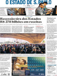 Capa do jornal Estadão 07/08/2018