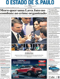 Capa do jornal Estadão 07/11/2018