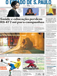 Capa do jornal Estadão 08/01/2018