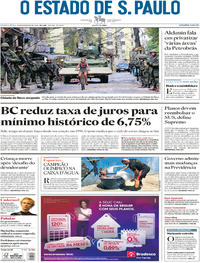 Capa do jornal Estadão 08/02/2018