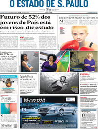 Capa do jornal Estadão 08/03/2018