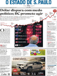 Capa do jornal Estadão 08/06/2018