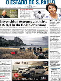 Capa do jornal Estadão 09/06/2018