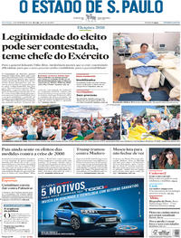 Capa do jornal Estadão 09/09/2018