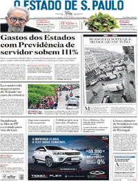 Capa do jornal Estadão 10/05/2018