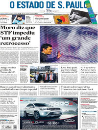 Capa do jornal Estadão 11/04/2018