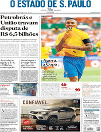 Capa do jornal Estadão 11/06/2018