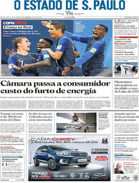Capa do jornal Estadão 11/07/2018
