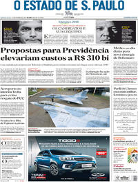 Capa do jornal Estadão 11/10/2018