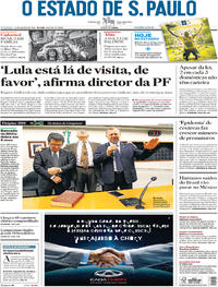 Capa do jornal Estadão 12/08/2018
