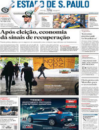 Capa do jornal Estadão 12/11/2018