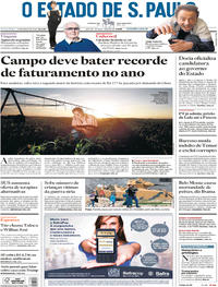 Capa do jornal Estadão 13/03/2018
