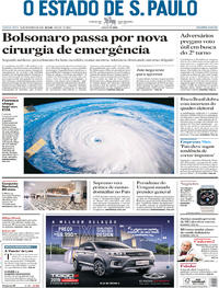 Capa do jornal Estadão 13/09/2018