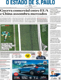 Capa do jornal Estadão 16/06/2018