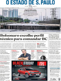 Capa do jornal Estadão 16/11/2018