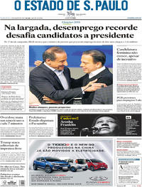 Capa do jornal Estadão 17/08/2018