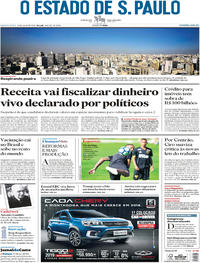 Capa do jornal Estadão 18/07/2018