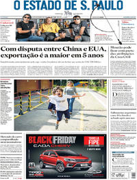 Capa do jornal Estadão 18/11/2018