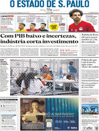 Capa do jornal Estadão 19/06/2018