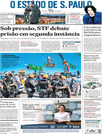Capa do jornal Estadão 20/03/2018