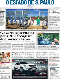 Capa do jornal Estadão 21/04/2018
