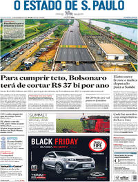 Capa O Estado de Sao Paulo 2018-11-21