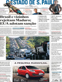 Capa do jornal Estadão 22/05/2018