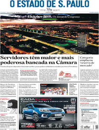 Capa do jornal Estadão 22/07/2018