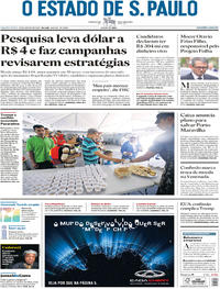Capa do jornal Estadão 22/08/2018