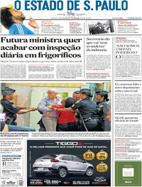 Capa do jornal Estadão 22/12/2018
