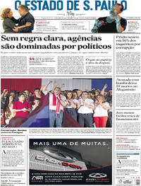 Capa do jornal Estadão 23/04/2018
