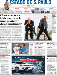 Capa do jornal Estadão 23/05/2018