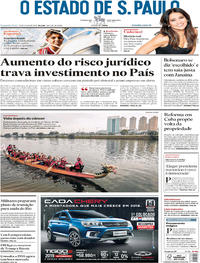 Capa do jornal Estadão 23/07/2018