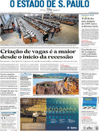 Capa do jornal Estadão 23/10/2018