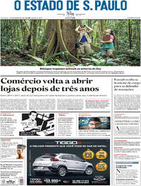 Capa do jornal Estadão 23/12/2018