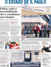 Capa do jornal Estadão 24/04/2018