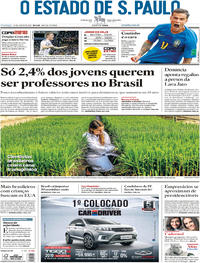 Capa do jornal Estadão 24/06/2018