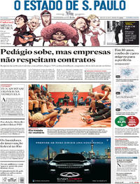 Capa do jornal Estadão 25/02/2018