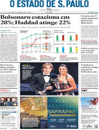 Capa do jornal Estadão 25/09/2018