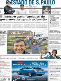 Capa do jornal Estadão 25/11/2018