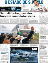 Capa do jornal Estadão 26/03/2018